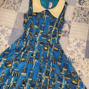 Pinup Couture Teal and Cream Dress